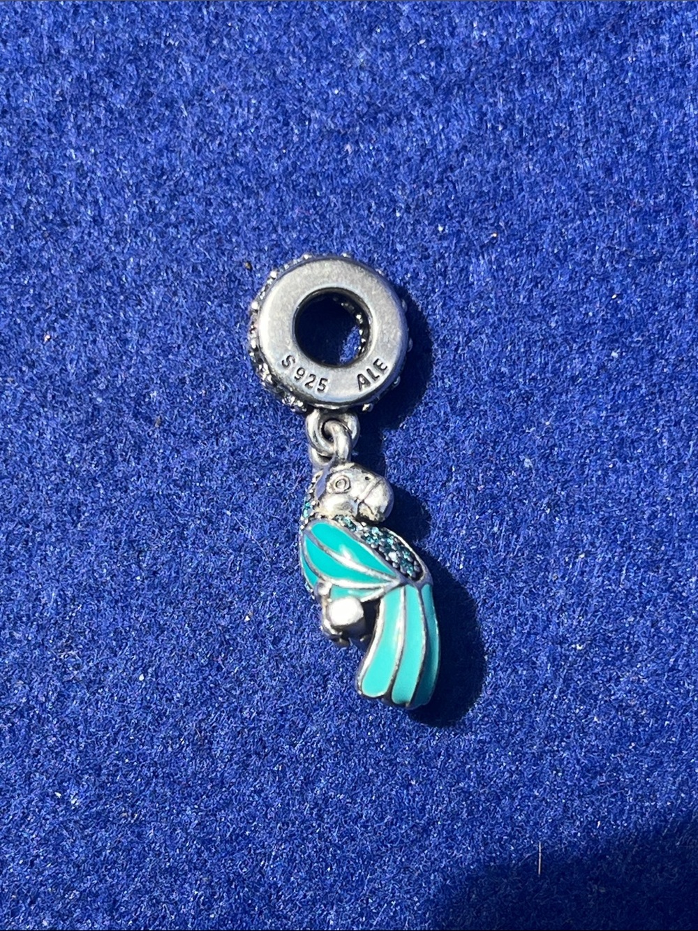 Pandora Turquoise Parrot Silver 925 Dangle Charm